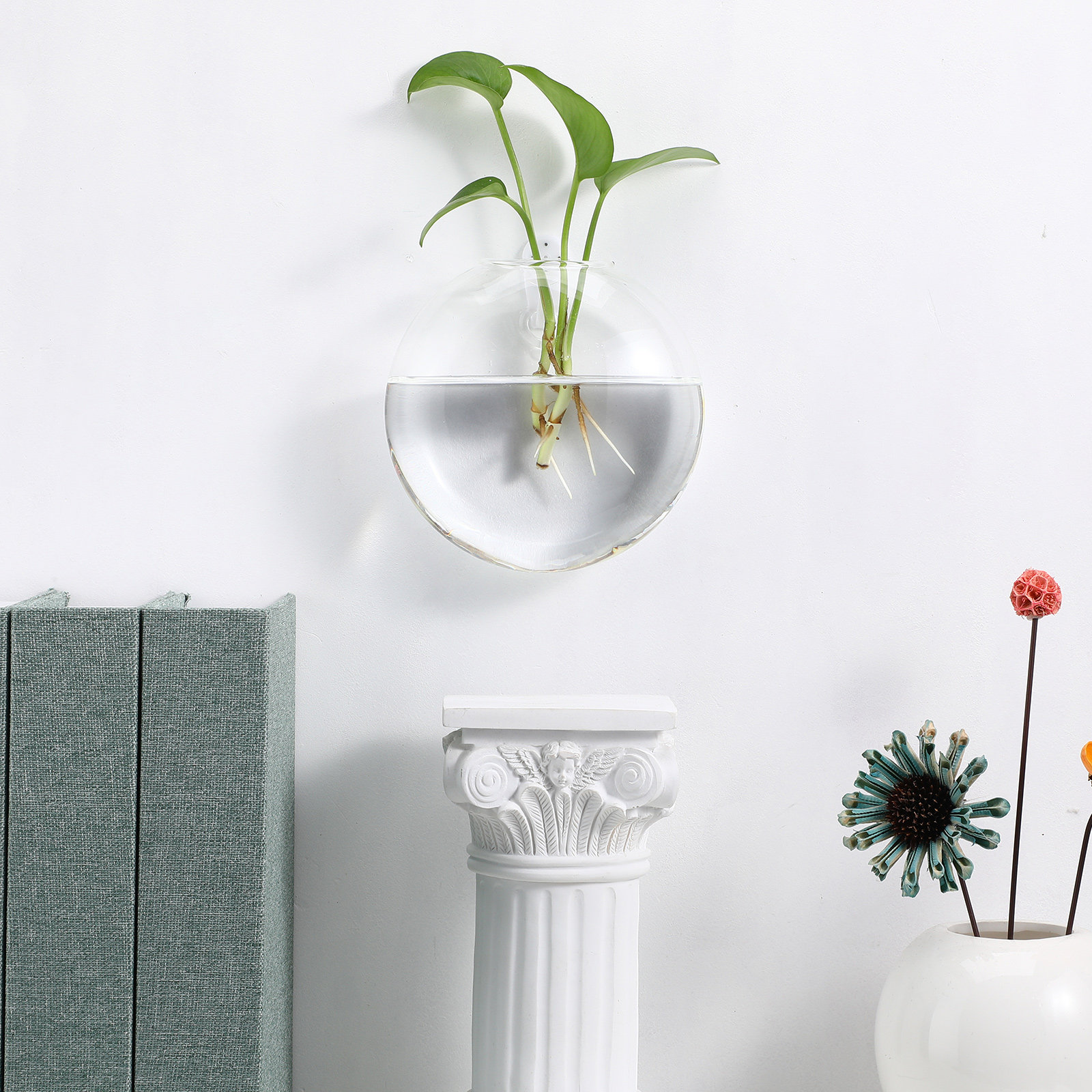 4Pcs Wall Hanging Glass Vase C - огляд і ціна Propagation Station Vase