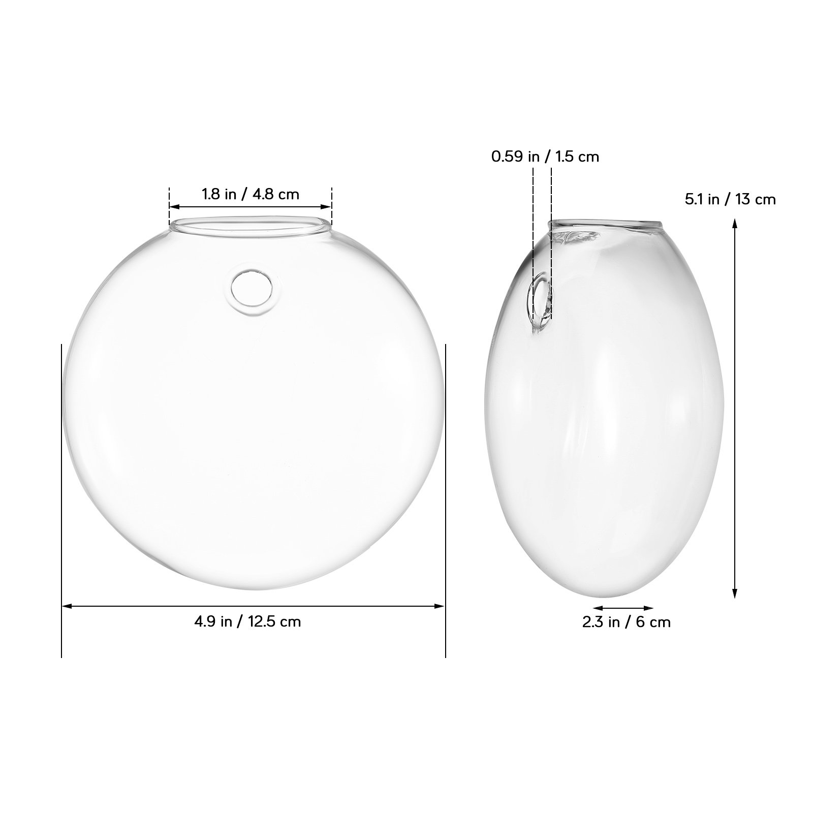 4Pcs Wall Hanging Glass Vase C - огляд і ціна Propagation Station Vase